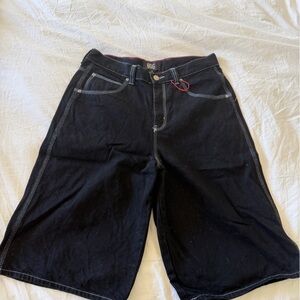 BDG Black Denim Longline Jorts